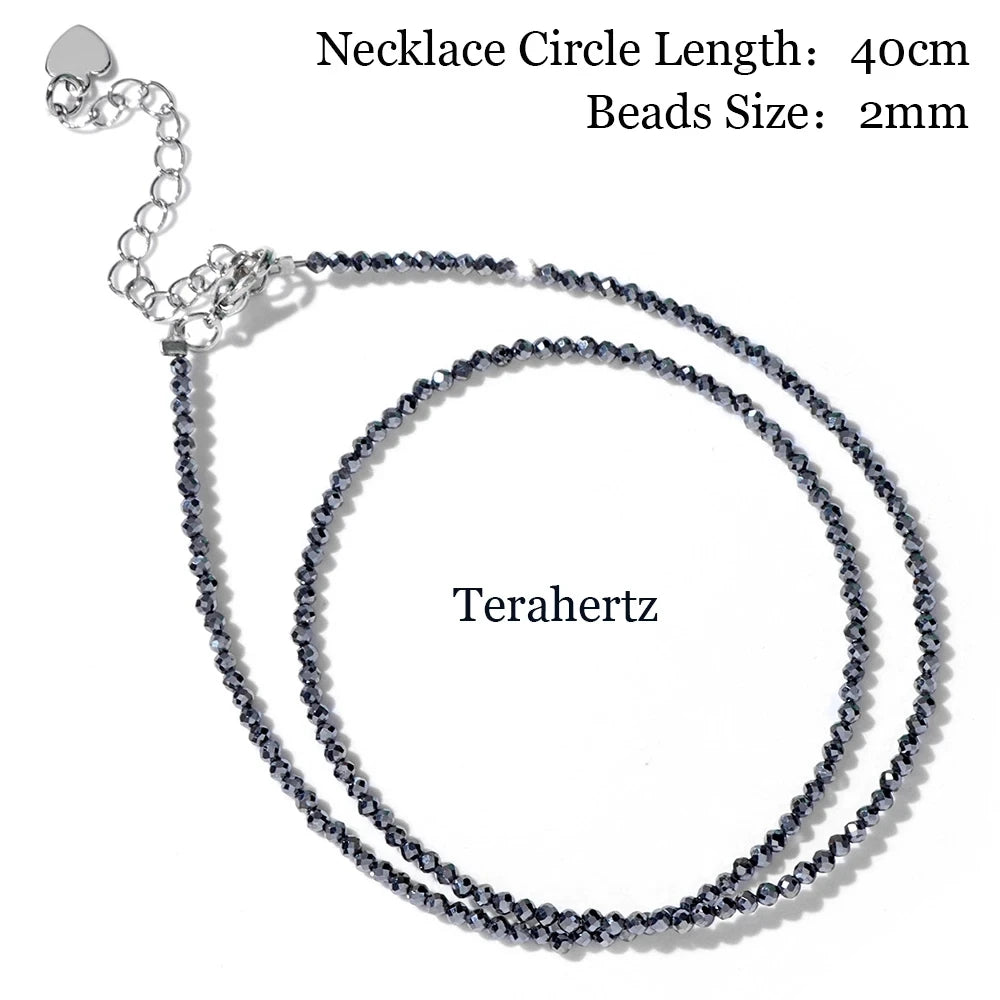 Minimalism Lapis Lazuli Small Beads Necklaces Fashion Natural Stone Unakites Labradorites Necklaces Choker For Female Yoga Gifts