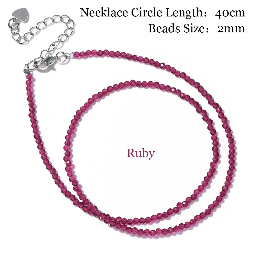 Minimalism Lapis Lazuli Small Beads Necklaces Fashion Natural Stone Unakites Labradorites Necklaces Choker For Female Yoga Gifts