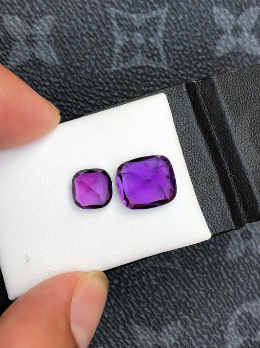Natural Amethyst Gemstones  6.5ct 2.35ct Variants Loose Purple Crystals for Jewelry Making  Healing