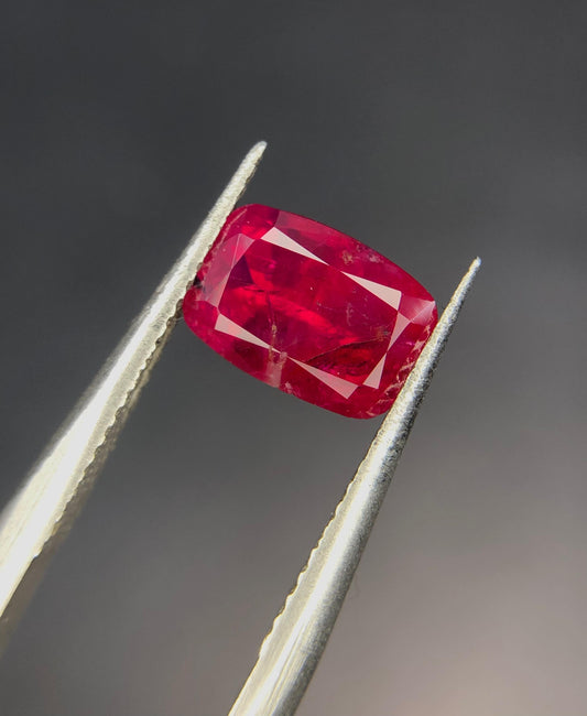 Natural Ruby  1.45 ct Cushion Cut  Untreated Red Gemstone from Afghanistan  Loose Stone for Jewelry  Collectors