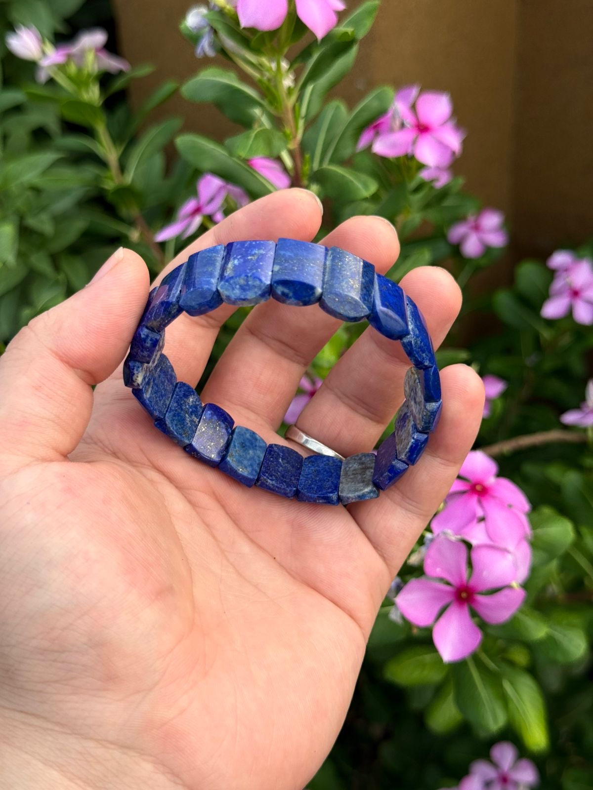 Natural Afghan Lapis Lazuli Bracelet 40g Bead Size 16.4 x 10.5 x 4.7 mm   Origin Afghanistan