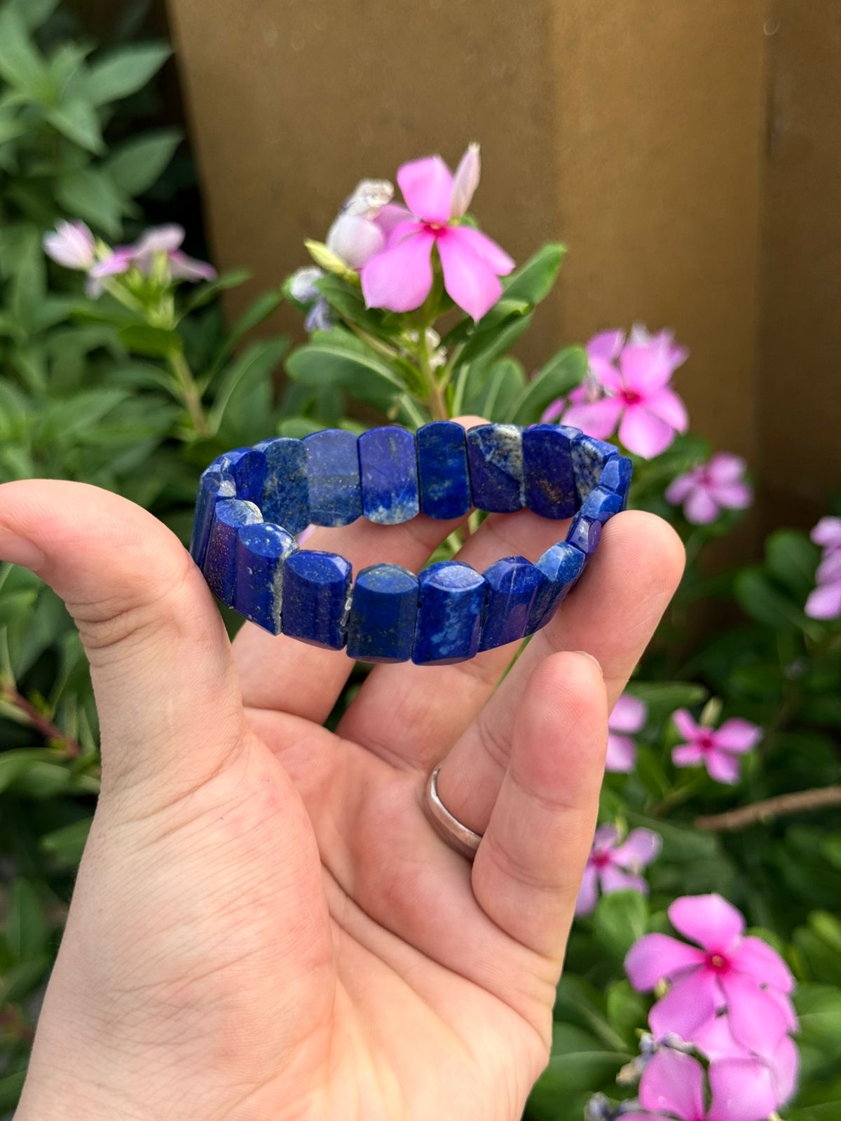 Natural Afghan Lapis Lazuli Bracelet 40g Bead Size 16.4 x 10.5 x 4.7 mm   Origin Afghanistan