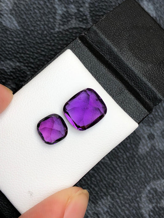 Natural Amethyst Gemstones  6.5ct 2.35ct Variants Loose Purple Crystals for Jewelry Making  Healing